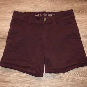 American Eagle Burgundy Shorts